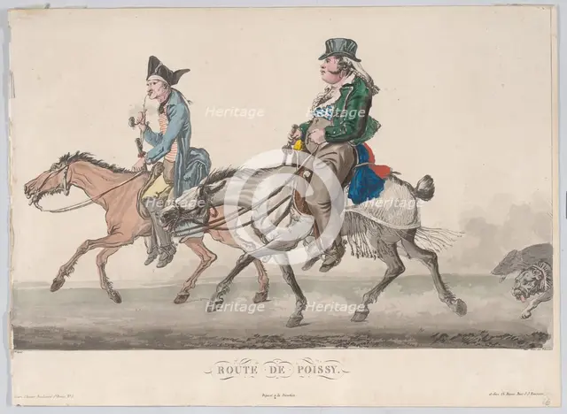 Route de Poissy, 1816. Creator: Philibert Louis Debucourt.