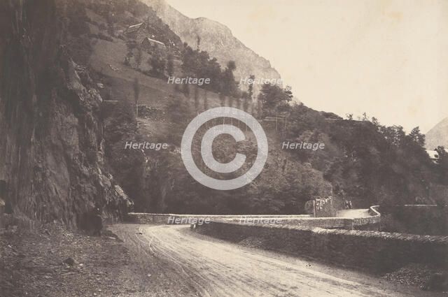 Route de Pierrefitte à Luz St Sauveur, 1853. Creator: Joseph Vigier.