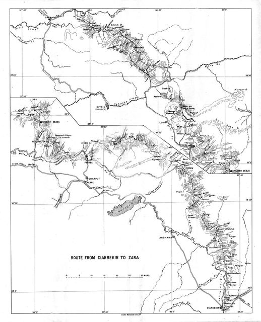 'Route from Diarbekir to Zara', c1915.  Creator: Unknown.