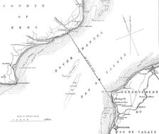 Route of the proposed Channel Railway Ferry, 1870. Creator: Unknown
