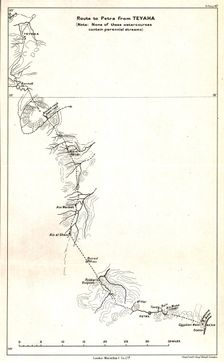 Route to Petra from Teyaha c1915. Creator: Stanford's Geographical Establishment