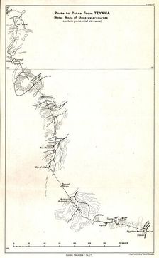 Route to Petra from Teyaha c1915. Creator: Stanford's Geographical Establishment