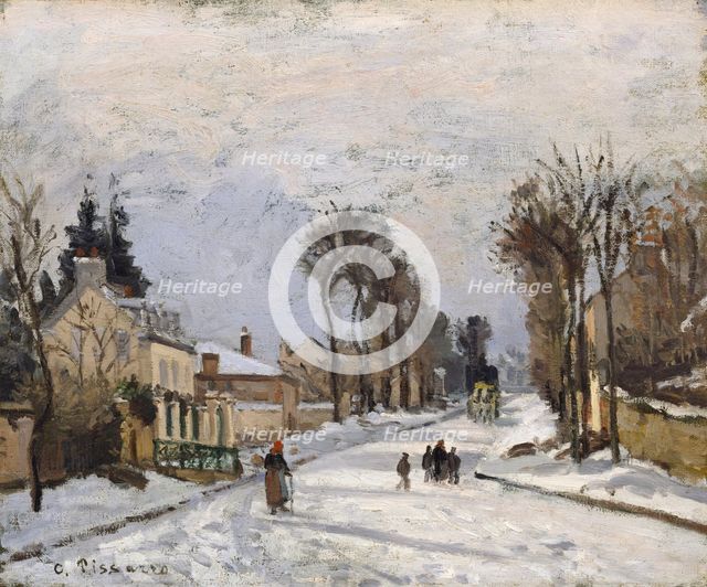 Route to Versailles, Louveciennes, 1869. Creator: Camille Pissarro.