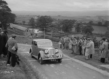 Rover 4-door saloon of FD Cooper competing in the South Wales Auto Club Welsh Rally, 1937 Artist: Bill Brunell