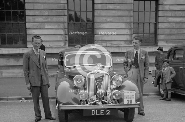 Rover 4-door saloon of FD Cooper at the South Wales Auto Club Welsh Rally, 1937 Artist: Bill Brunell.