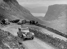 Rover 4-door saloon of IH Mackay competing in the RSAC Scottish Rally, 1936. Artist: Bill Brunell