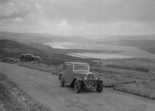 Rover coupe of G Ross competing in the RSAC Scottish Rally, 1934. Artist: Bill Brunell