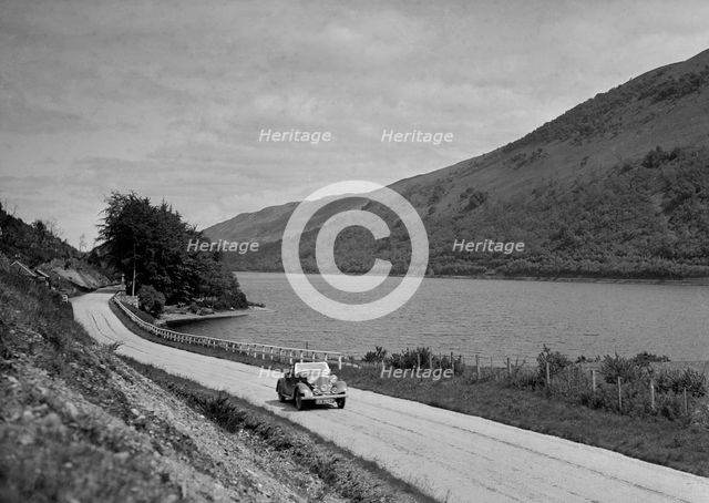 Rover competing in the RSAC Scottish Rally, 1936. Artist: Bill Brunell.