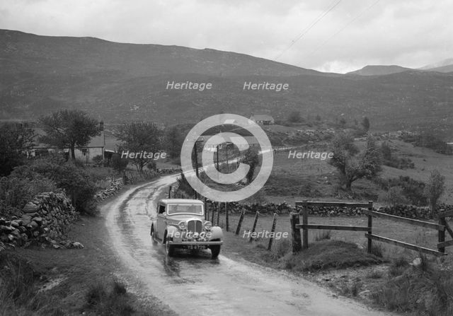 Rover of IH Mackay competing in the RSAC Scottish Rally, 1936. Artist: Bill Brunell.