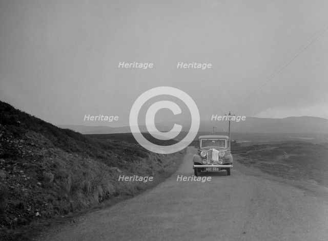 Rover of SJ Clutterbuck competing in the RSAC Scottish Rally, 1936. Artist: Bill Brunell.