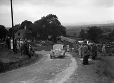 Rover saloon of CH Cooper competing in the South Wales Auto Club Welsh Rally, 1937 Artist: Bill Brunell