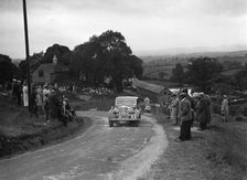 Rover saloon of CH Cooper competing in the South Wales Auto Club Welsh Rally, 1937 Artist: Bill Brunell