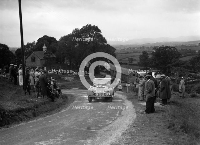 Rover saloon of CH Cooper competing in the South Wales Auto Club Welsh Rally, 1937 Artist: Bill Brunell.
