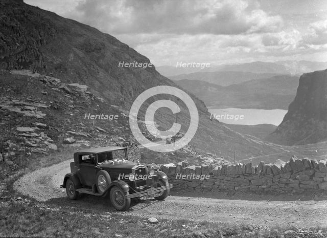 Rover saloon of I Ramsay competing in the RSAC Scottish Rally, 1936. Artist: Bill Brunell.
