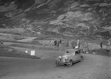 Rover saloon of J Gibbon Jr at the RSAC Scottish Rally, Devil's Elbow, Glenshee, 1934. Artist: Bill Brunell