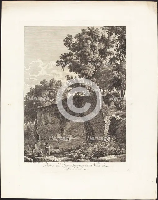Rovine del Piano superiore della Villa di Cassio a Tivoli, 1794. Creator: Albert Christoph Dies.