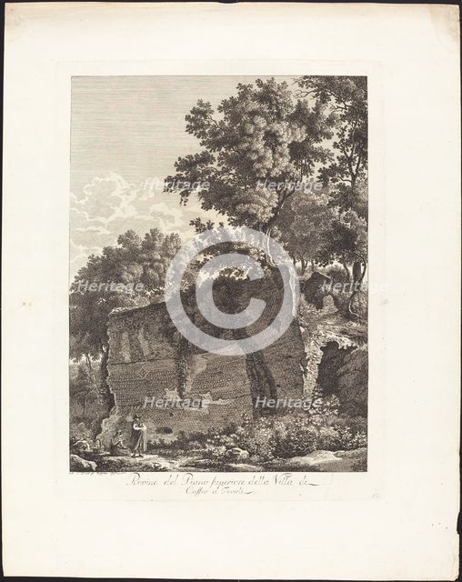 Rovine del Piano superiore della Villa di Cassio a Tivoli, 1794. Creator: Albert Christoph Dies.