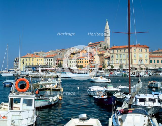 Rovinj harbour, Croatia. Creator: Peter Thompson.