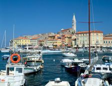 Rovinj harbour, Croatia. Creator: Peter Thompson