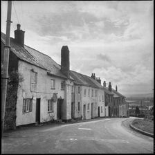 Row of cottages, possibly in Devon or Cornwall, 1967. Creator: Eileen Deste