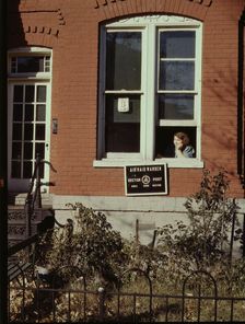 Row house or school (?), Washington, D.C., between 1941 and 1942. Creator: Louise Rosskam