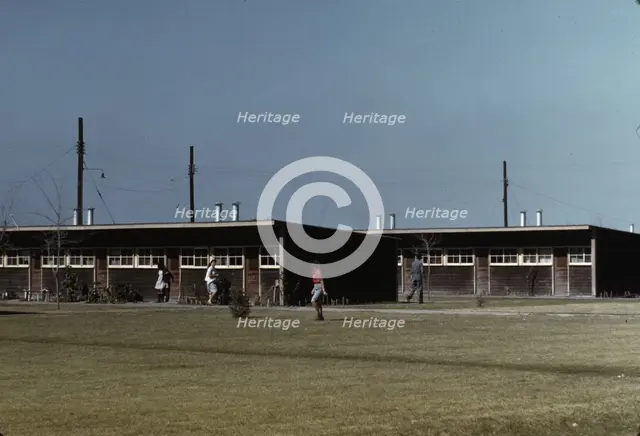 Row shelters, FSA ... labor camp, Robstown, Tex., 1942. Creator: Arthur Rothstein.
