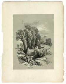 Row W. Trefriw, Wales, from Picturesque Selections, c. 1860. Creator: James Duffield Harding