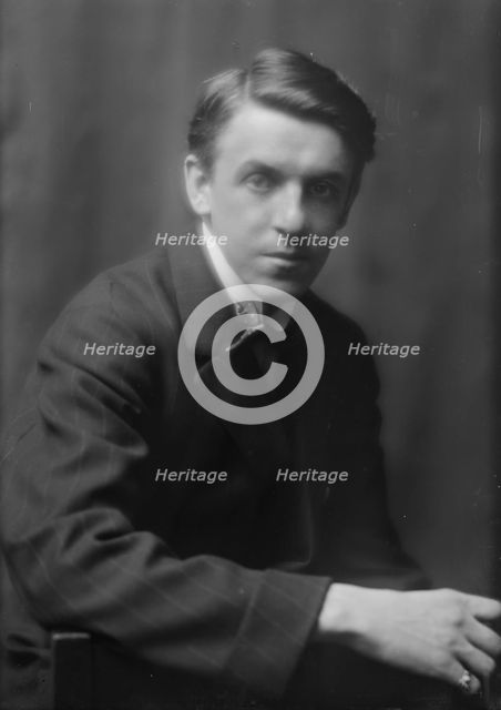 Rowe, Arthur, portrait photograph, 1912 or 1913. Creator: Arnold Genthe.