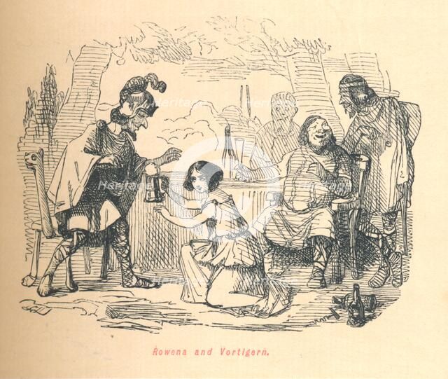 'Rowena and Vortigern', c1860, (c1860).  Creator: John Leech.