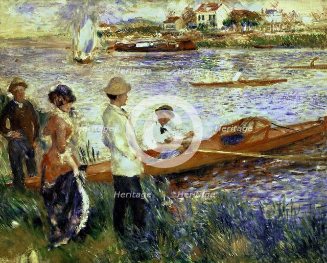  'Rowers at Chatou', 1879, oil Painting by Pierre Auguste Renoir.