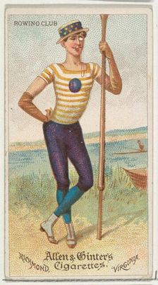 Rowing Club, from World's Dudes series (N31) for Allen & Ginter Cigarettes, 1888. Creator: Allen & Ginter