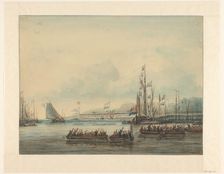 Rowing competition, 1829-1879. Creator: Ary Pleijsier