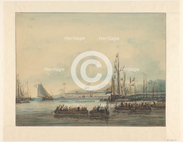 Rowing competition, 1829-1879. Creator: Ary Pleijsier.