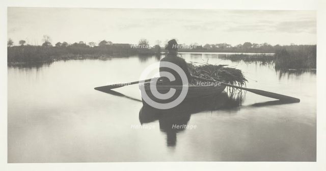 Rowing Home the Schoof-Stuff, 1886. Creator: Peter Henry Emerson.