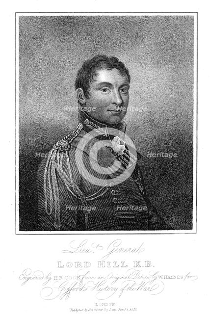 Rowland Hill, 1st Viscount Hill, English soldier, 1815. Artist: Unknown