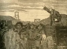 Rowland Hill preaching to the colliers of Kingswood, Bristol, c1772 (c1890). Creator: Unknown
