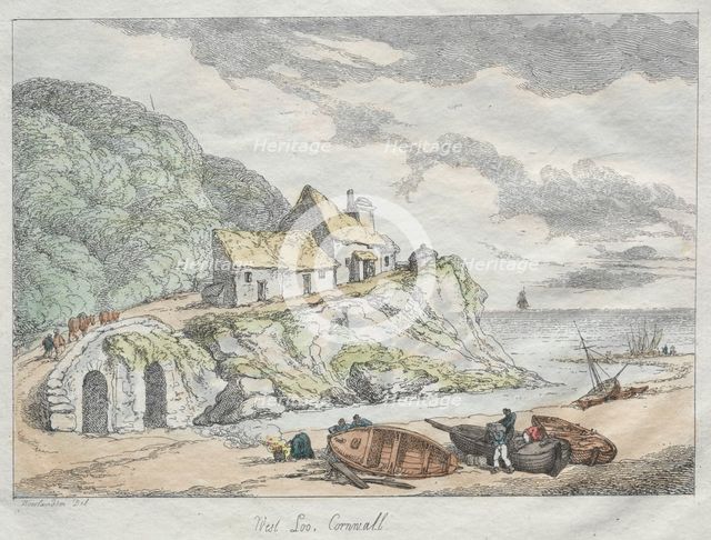 Rowlandson's Sketches from Nature: West Loo, Cornwall, 1822. Creator: Thomas Rowlandson (British, 1756-1827).