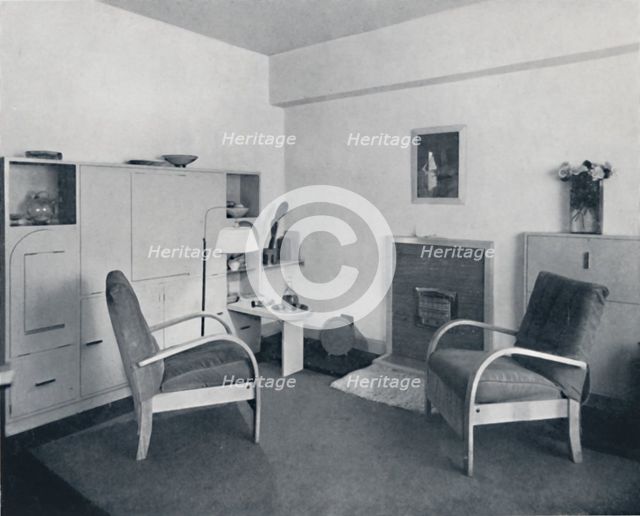'Rowley Gallery of Decorative Art Ltd - Combined dining-living-room closed', 1939. Artist: Unknown.