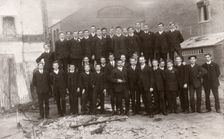 Rowntree boys in their best clothes pose for a group photo, 1910