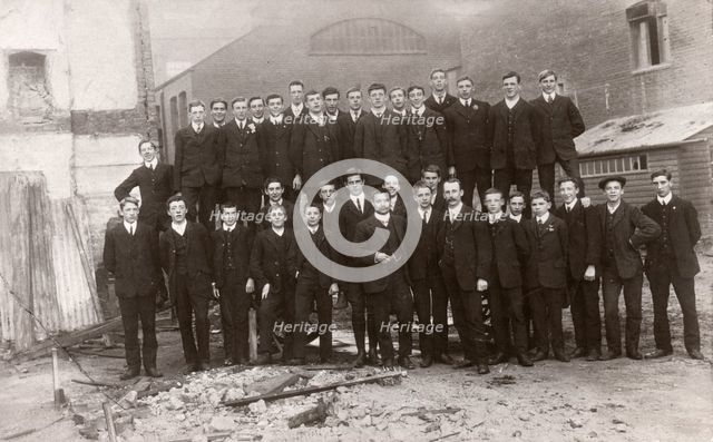 Rowntree boys in their best clothes pose for a group photo, 1910. Artist: Unknown