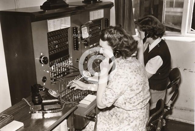 Rowntree factory switchboard, York, Rowntree factory, Yorkshire, 1952. Artist: Unknown