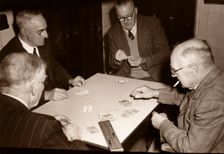 Rowntree pensioners club, York, Yorkshire, 1957