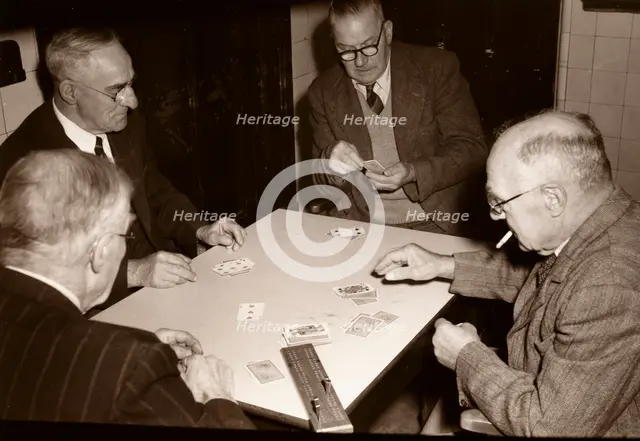 Rowntree pensioners club, York, Yorkshire, 1957. Artist: Unknown
