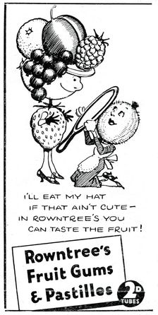 Rowntree's Fruit Gums and Pastilles, 1938