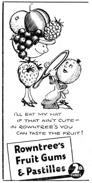 Rowntree's Fruit Gums and Pastilles, 1938. Artist: Unknown