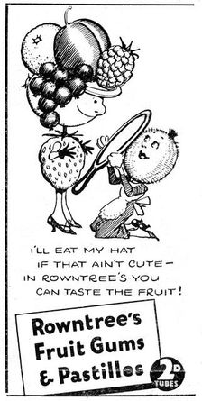 Rowntree's Fruit Gums and Pastilles, 1938