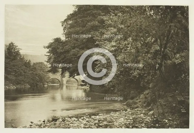 Rowsley Bridge, on the Derwent, 1880s. Creator: Peter Henry Emerson.