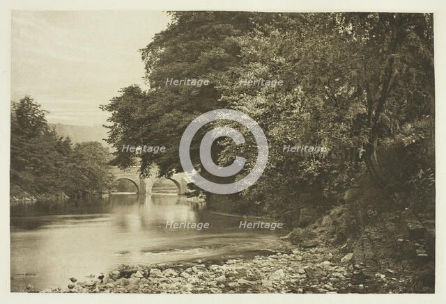 Rowsley Bridge, on the Derwent, 1880s. Creator: Peter Henry Emerson.