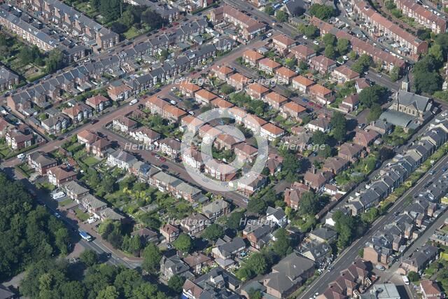 Rows of semi-detached houses, Gateshead, Tyne and Wear, 2015. Creator: Historic England Staff Photographer.