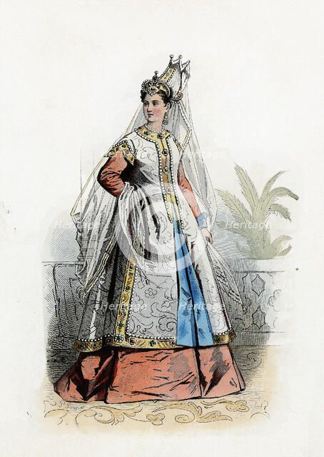 Roxelanel or Roxelana, wife of Suleiman II the Magnificent, 16th century, engraving, 1870.